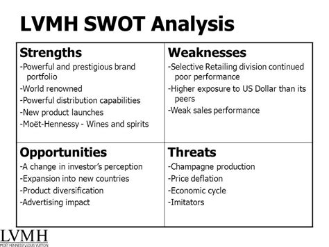 swot analysis of lvmh